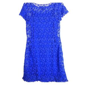 Lauren Ralph Lauren blue lace shift dress size S